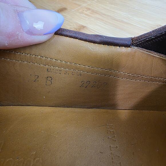 Allen Edmonds Key Largo Boat Shoes Mens Size 12 B Brown Leather Vibram Soles - Picture 8 of 10